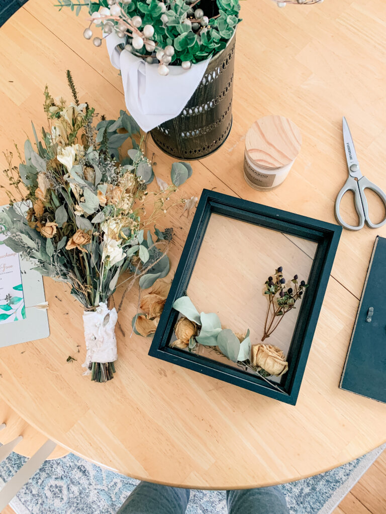 DIY Wedding Bouquet Shadow Box