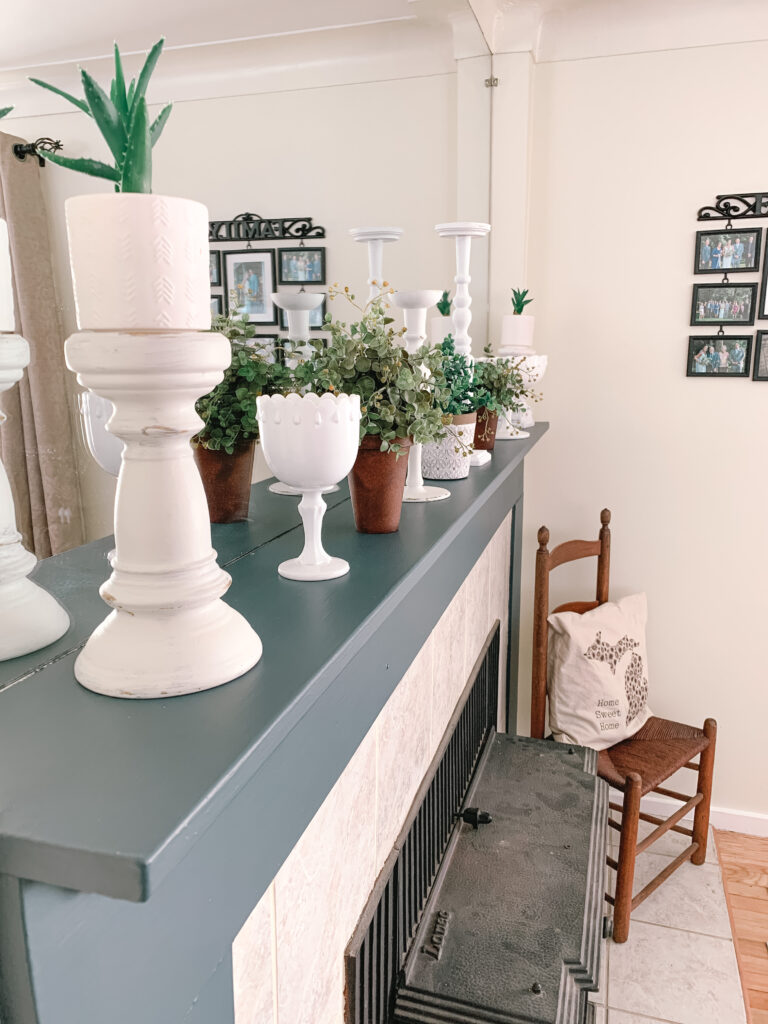 Painted Fireplace Makeover