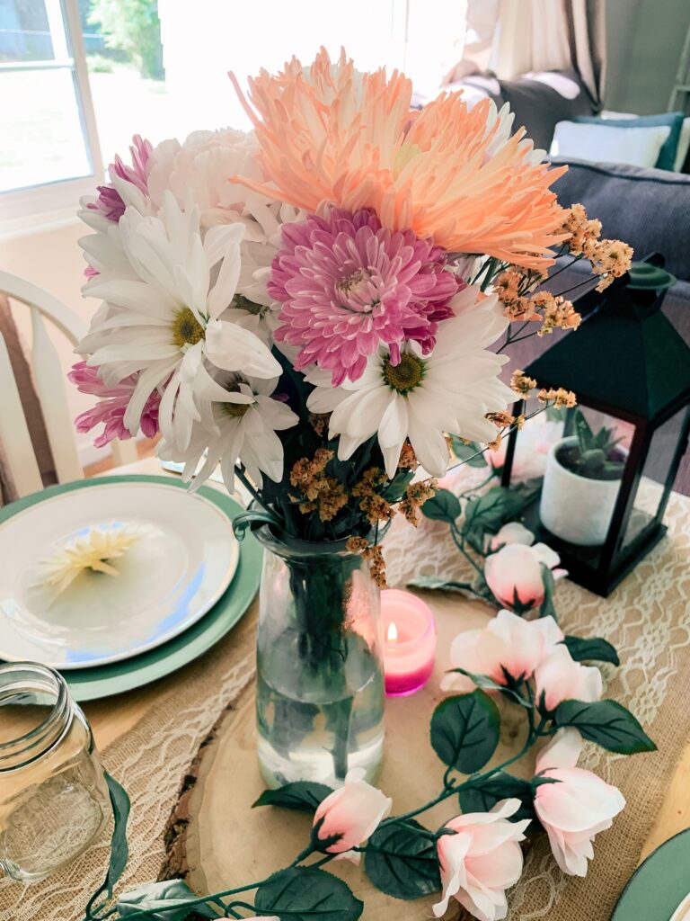 Fresh flower bouquet - Pretty Spring Tablescape