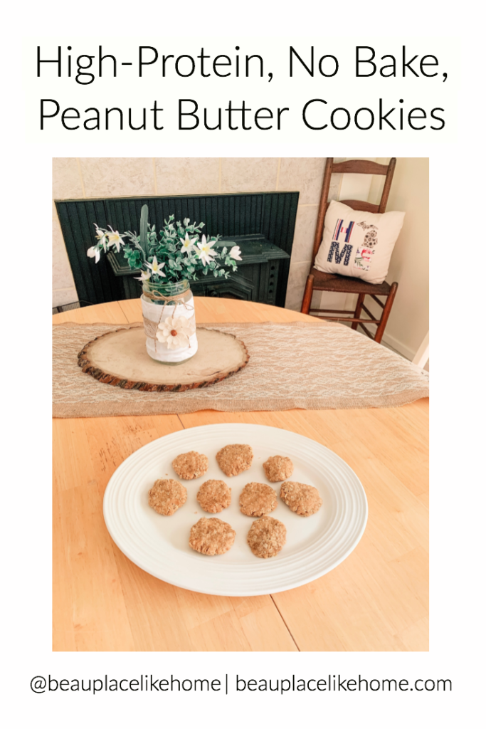 High-Protein, No Bake, Peanut Butter Cookies