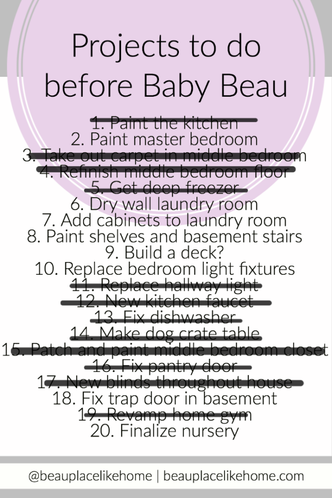 Baby To Do List